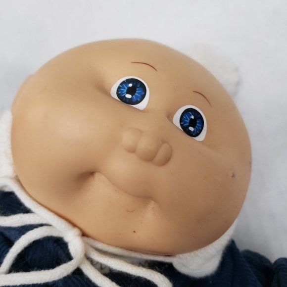 Vintage Cabbage Patch Kids 1978 1982 Original Doll Baby boy Blue Outfit Shoes 80 - Picture 10 of 16